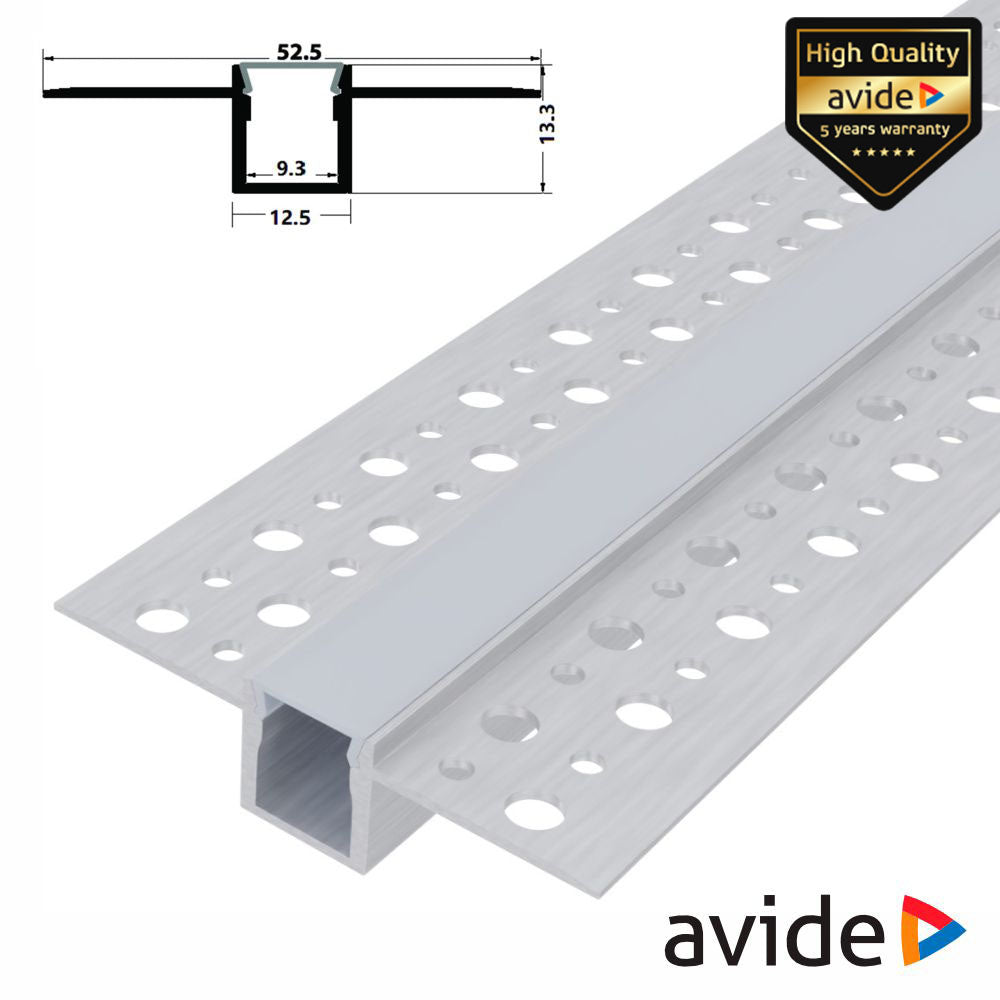 Perfil De Alumínio P/ Encastrar P/ Fita Led 1M Avide - Tauu,pt