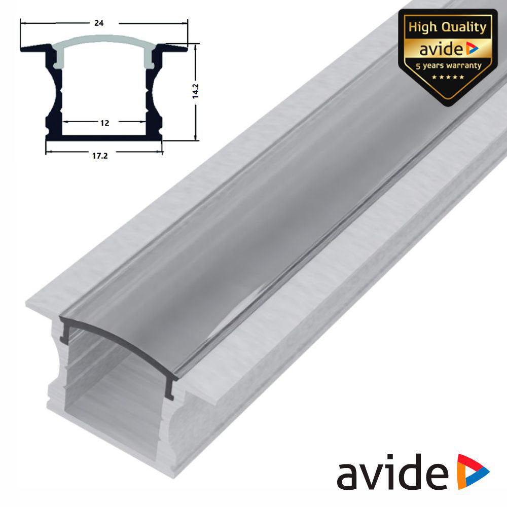 Perfil De Alumínio C/ Abas P/ Fita Led 1M Avide - Tauu.pt