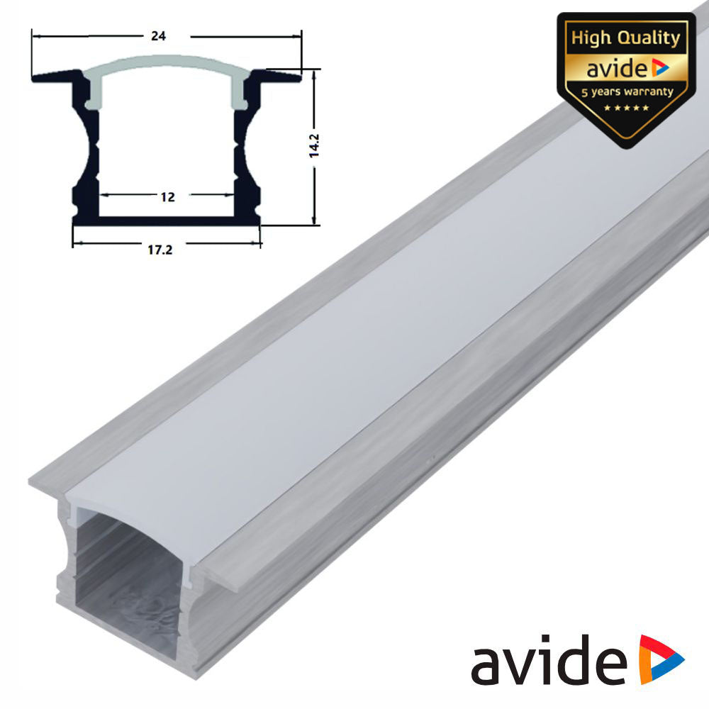Perfil De Alumínio C/ Abas P/ Fita Led 1M Avide - Tauu.pt