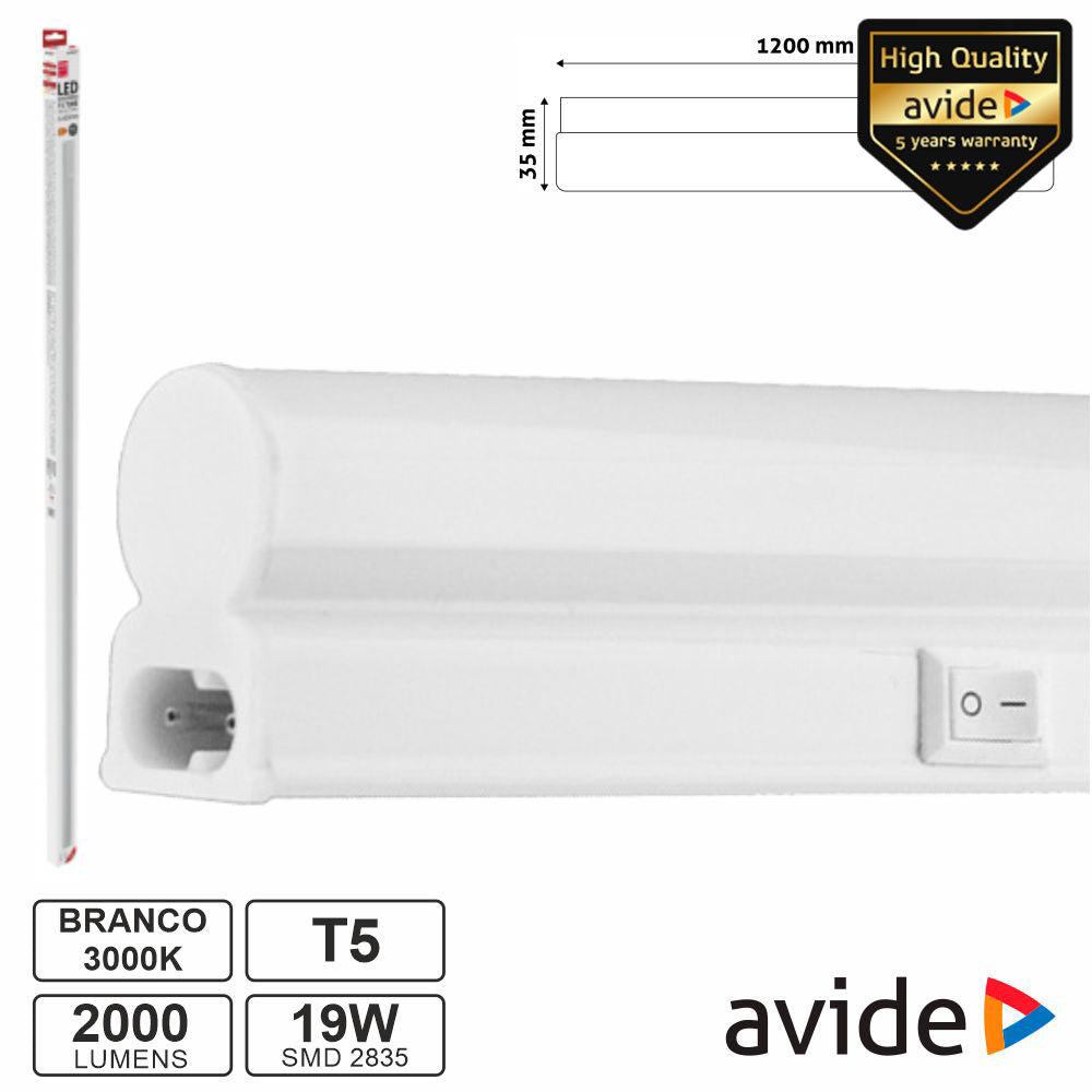 Armadura Led 19W 120Cm Ip20 3000K 2000Lm Avide - Tauu,pt