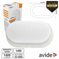 Painel Led Oval Aplique 14W 212Mm 4000K 1400Lm Ip54 Avide - Tauu.pt