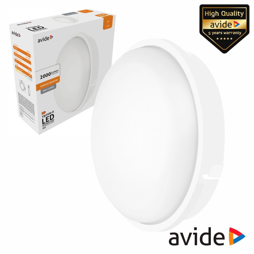 Painel Leds Redondo 20W 220Mm 4000K 1600Lm Ip65 Avide - Tauu,pt