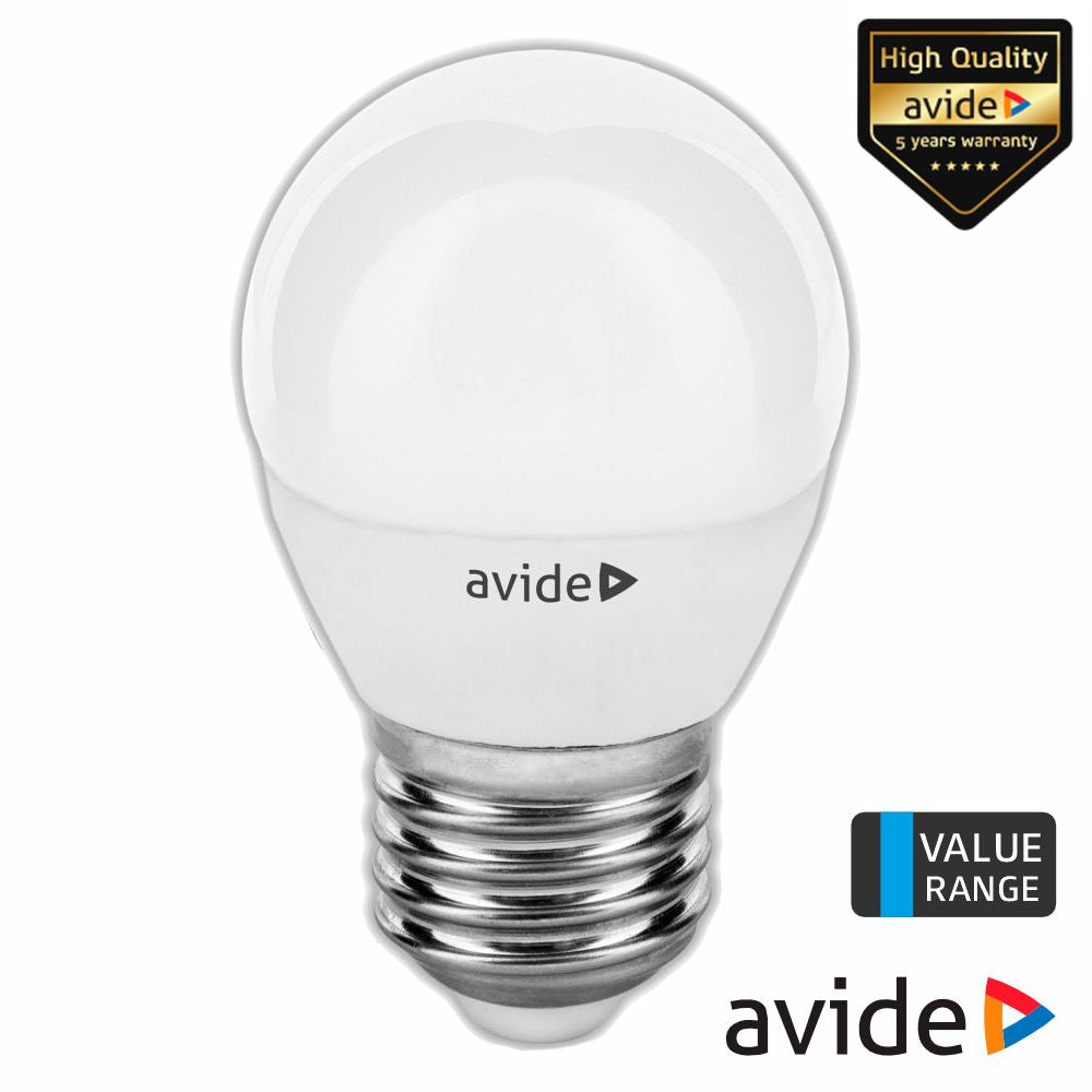 Lâmpada Led E27 Globo 3W 230V 6400K 260Lm Value Range Avide - Tauu,pt