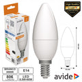 Lâmpada Led E14 Vela 6.5W 230V 4000K 806Lm Avide - Tauu.pt