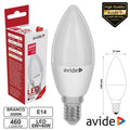 Lâmpada Led E14 Vela 6W 230V 3000K 460Lm Avide - Tauu.pt