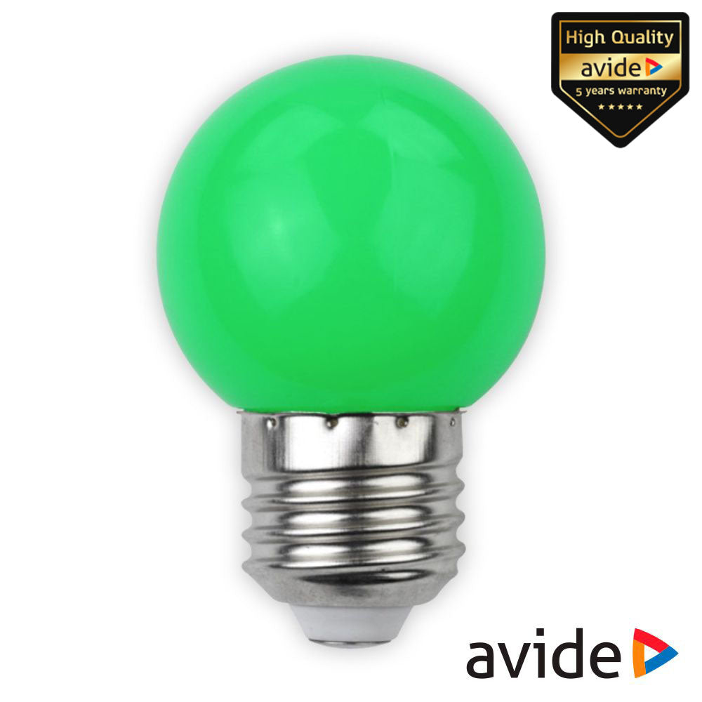 Lâmpada E27 1W Led Globo G45 Verde 30Lm Avide - Tauu,pt