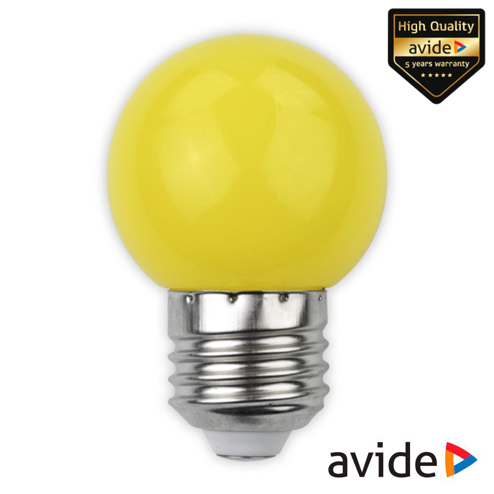Lâmpada E27 1W Led Globo G45 Amarelo 30Lm Avide - Tauu.pt