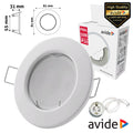 Aro Redondo Fixo Branco P/ Mr16-Gu10 Avide - Tauu,pt