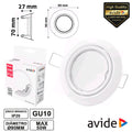 Aro Redondo Ajustável Branco P/ Mr16-Gu10 Avide - Tauu,pt