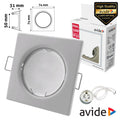 Aro Quadrado Fixo Branco P/ Mr16-Gu10 Avide - Tauu,pt