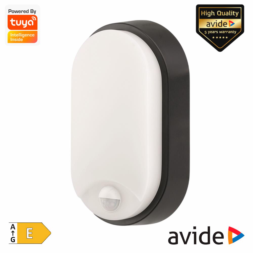 Aplique Led Oval Cct 14W 1700Lm Ip65 Pir Avide - Tauu,pt