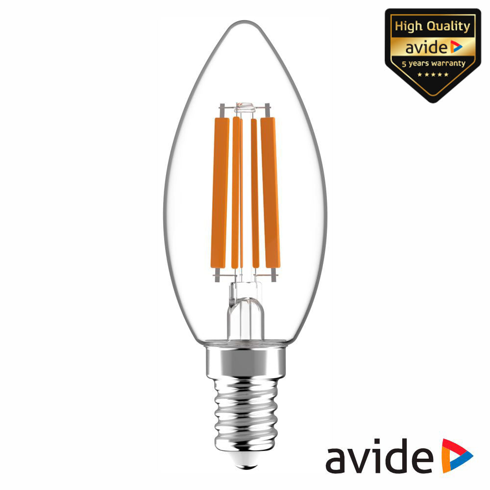 Lâmpada Led E14 Vela Filamento 6,5W 230V 4000K 806Lm Avide - Tauu,pt