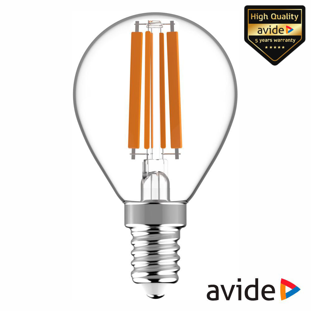 Lâmpada Led E14 Globo Filamento 6,5W 230V 4000K 806Lm Avide - Tauu,pt