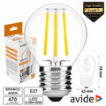 Lâmpada Led E27 Globo Filamento 4,5W 230V 4000K 470Lm Avide - Tauu,pt
