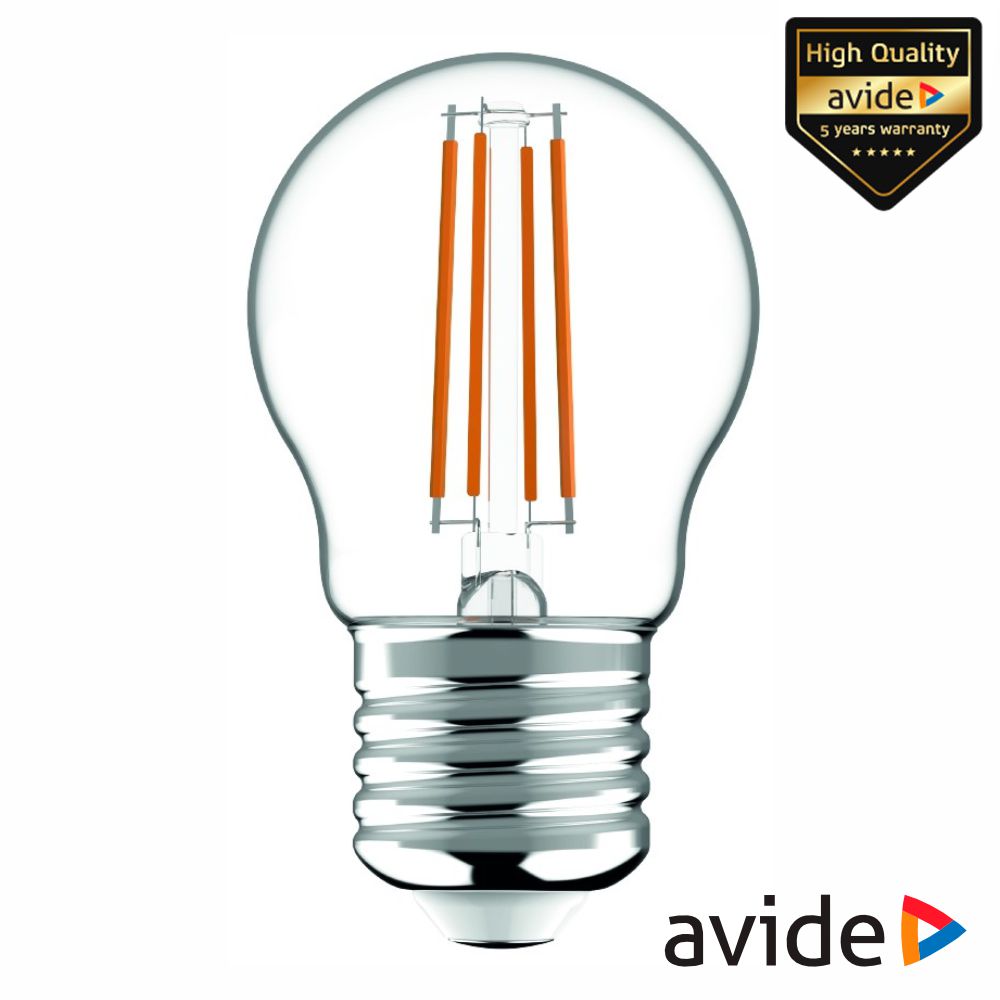 Lâmpada Led E27 Globo Filamento 4.5W 230V 3000K 470Lm Avide - Tauu.pt