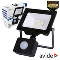 Foco Led 20W 230V C/ Sensor 6400K 2000Lm Preto Ip44 Avide - Tauu,pt