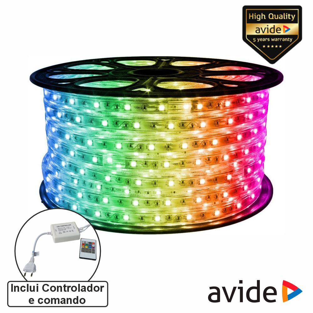 Fita 3000 Leds 5050 Rgb 220V 50M Ip67 Avide - Tauu,pt