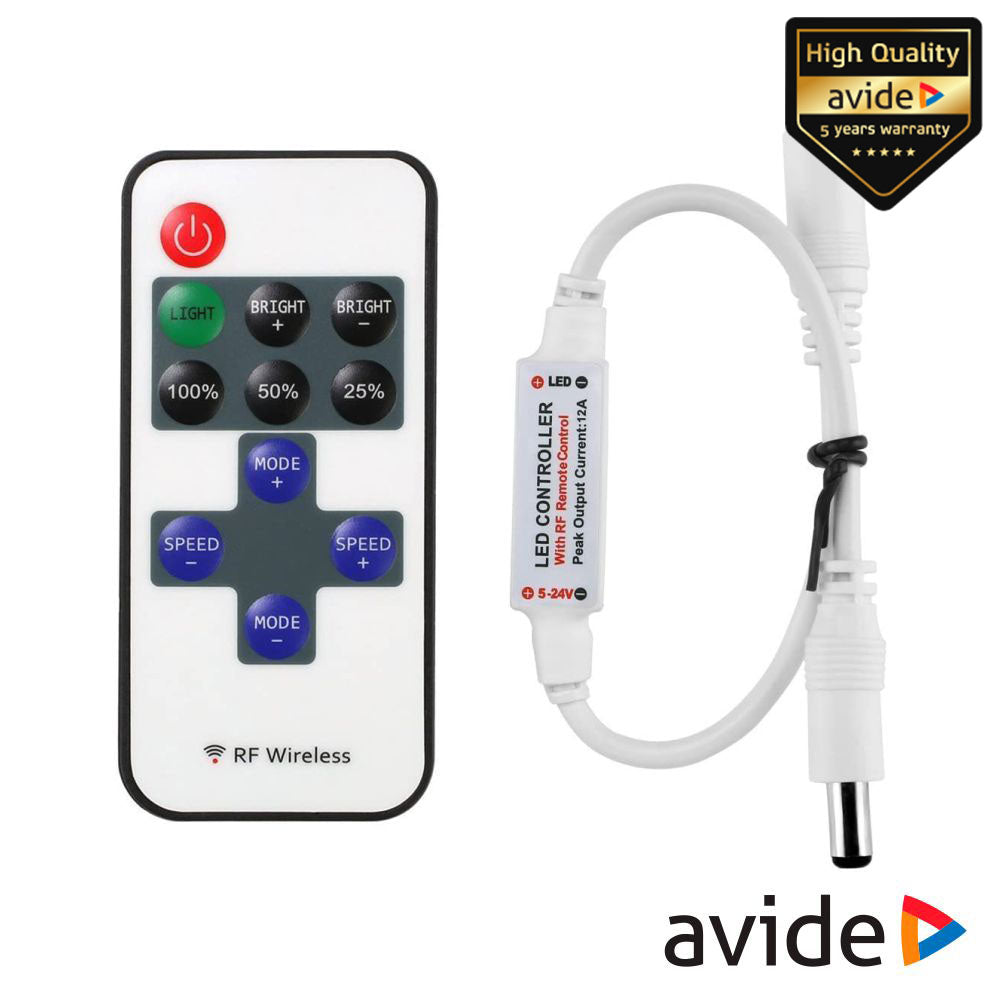 Controlador P/ Fita Leds 5-24V C/ Comando Avide - Tauu.pt