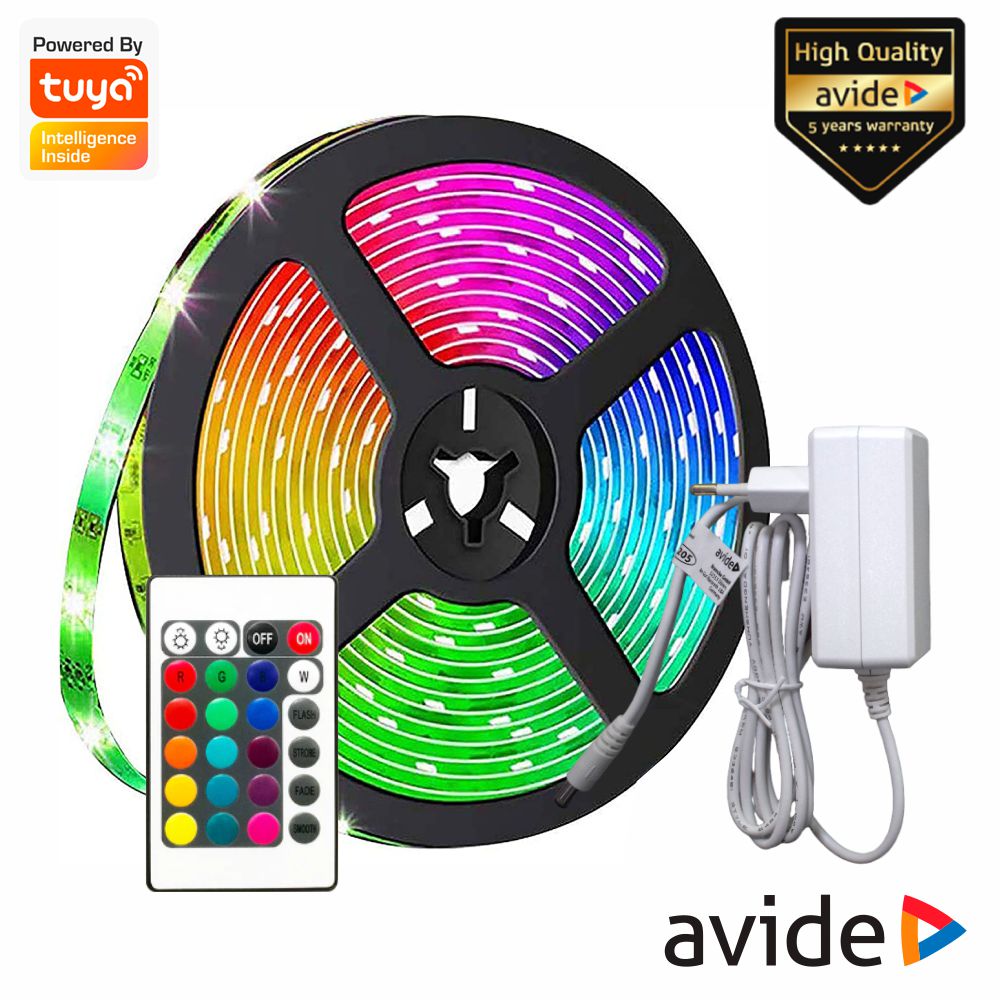 Fita 90 Leds 5050 Rgb 12V 3M Ip20 C/ Control Avide - Tauu,pt
