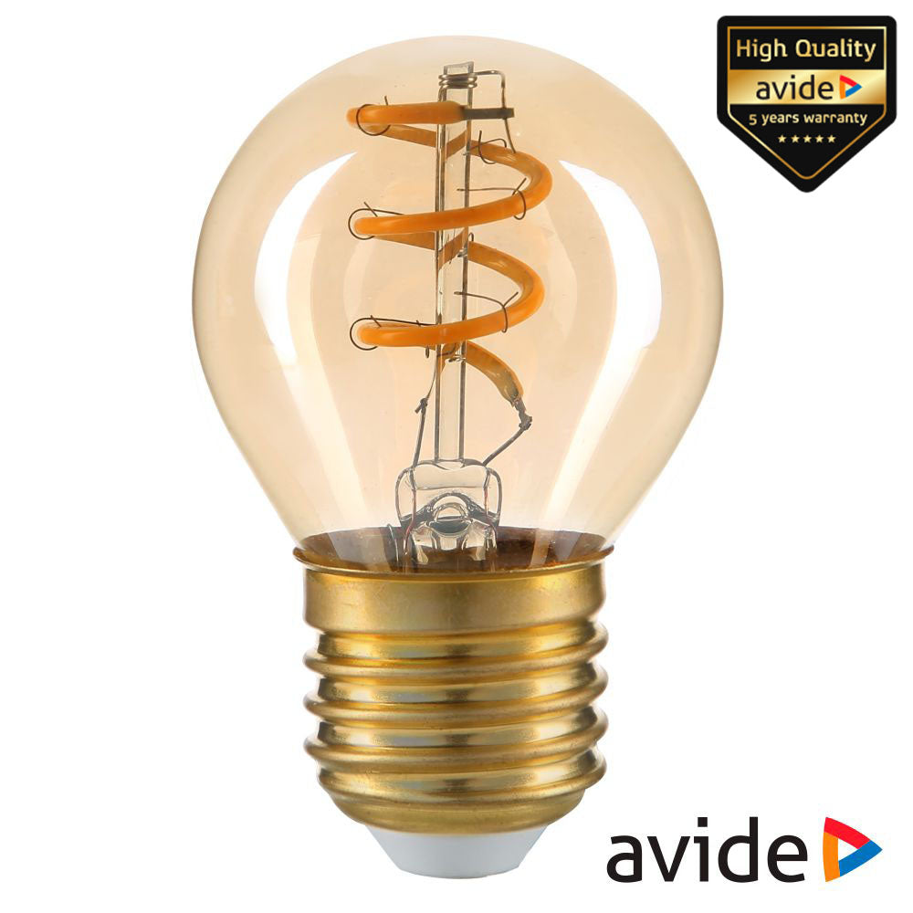 Lâmpada E27 3W Globo 230V Filamento 2700K 180Lm Avide - Tauu,pt
