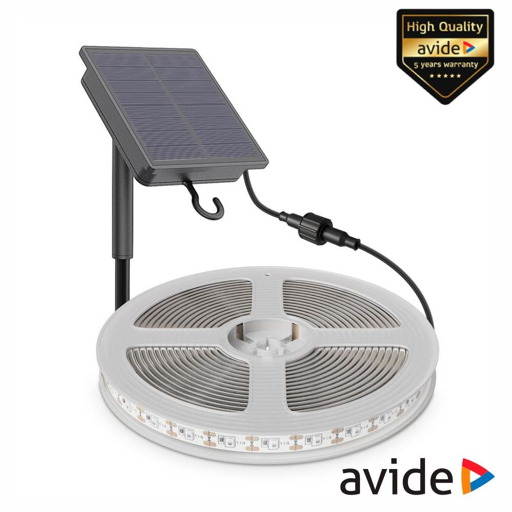 Fita Led Solar Rgb 5M Ip65 C/ Comando Avide - Tauu.pt
