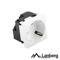 Tomada Elétrica Modular 1X Schuko 45X45Mm Branca Lanberg - Tauu.pt