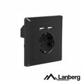 Tomada Elétrica Superfície C/ 2 Portas Usb Preto Lanberg - Tauu,pt