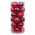 Conjunto 24 Bolas De Natal Vermelho Caixa Cilindrica - Tauu,pt