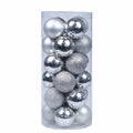 Conjunto 24 Bolas De Natal Prateado Caixa Cilindrica - Tauu,pt