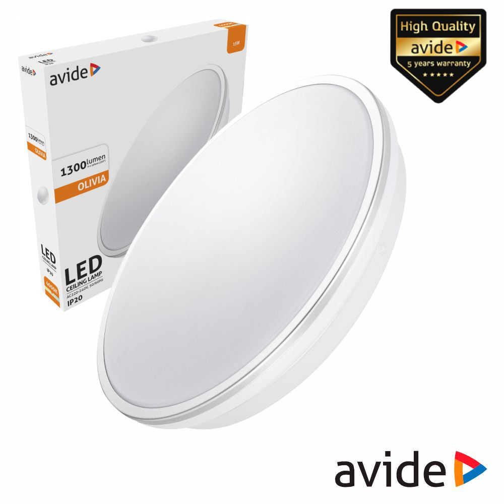 Aplique Led Redondo 15W 280Mm 4000K 1300Lm Olivia Avide - Tauu.pt