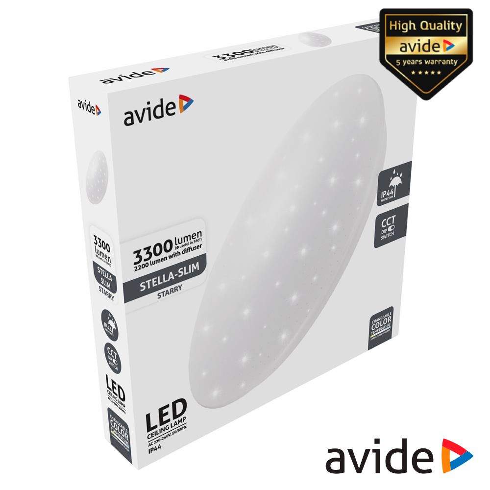 Aplique Led Redondo Teto 22W 380Mm Cct Ip44 Avide - Tauu.pt