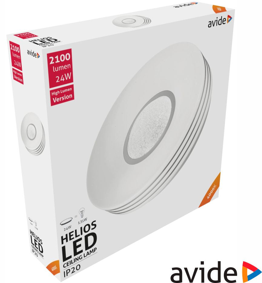 Aplique Led Redondo Teto 24W 380Mm 4000K 2100Lm Avide - Tauu.pt