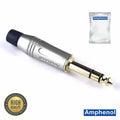 Ficha Jack 6,35Mm Macho Stereo Dourada Amphenol - Tauu,pt