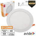 Painel Leds Redondo 6W 120Mm 4000K 420Lm Avide - Tauu,pt