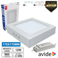 Painel Leds Quadrado Superfície 12W 170Mm 6400K 960Lm Avide - Tauu.pt