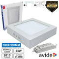 Painel Leds Quadrado Superfície 24W 300Mm 6400K 2010Lm Avide - Tauu.pt