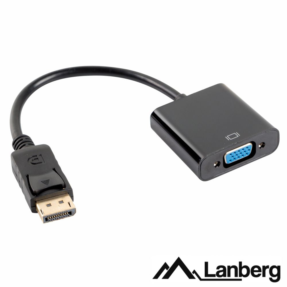 Adaptador Displayport Macho / Vga Fêmea Lanberg - Tauu.pt