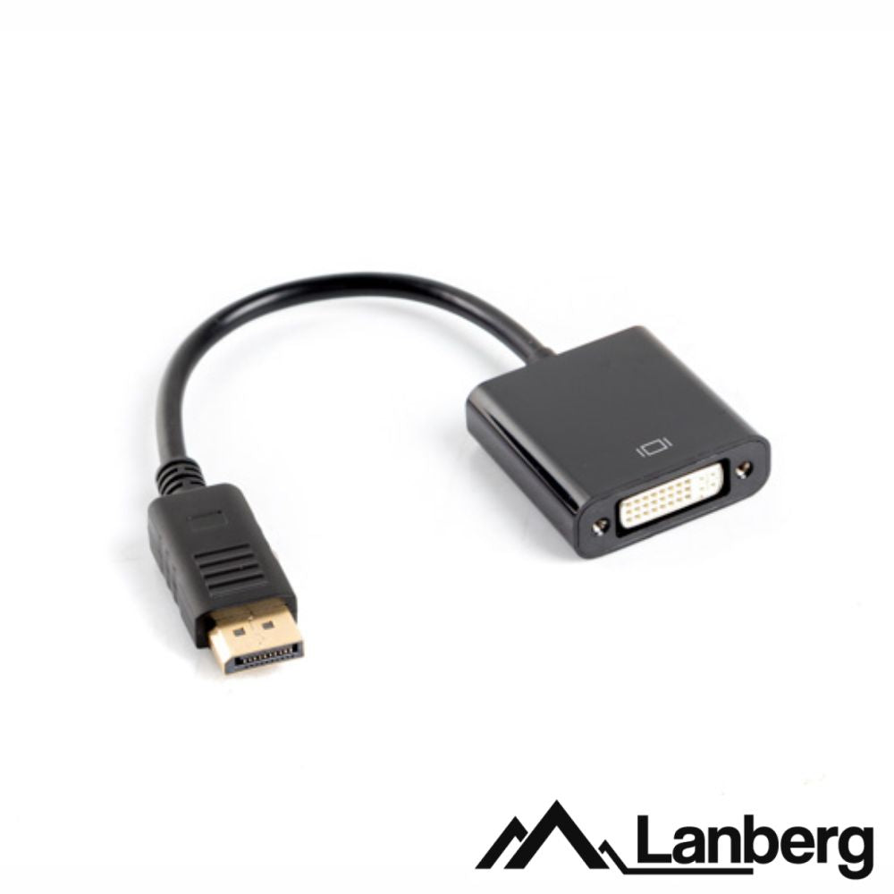 Cabo Adaptador Displayport Macho / Dvi-D Fêmea 10Cm Lanberg - Tauu.pt