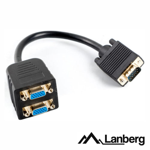 Adaptador Profissional Vga M/F/F Dourado Lanberg - Tauu.pt