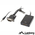 Cabo Adaptador Vga C/ Áudio P/ Hdmi Lanberg - Tauu.pt