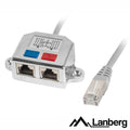 Cabo Adaptador Rj45 Fêmea P/ 2 Rj45 Fêmea Lanberg - Tauu,pt