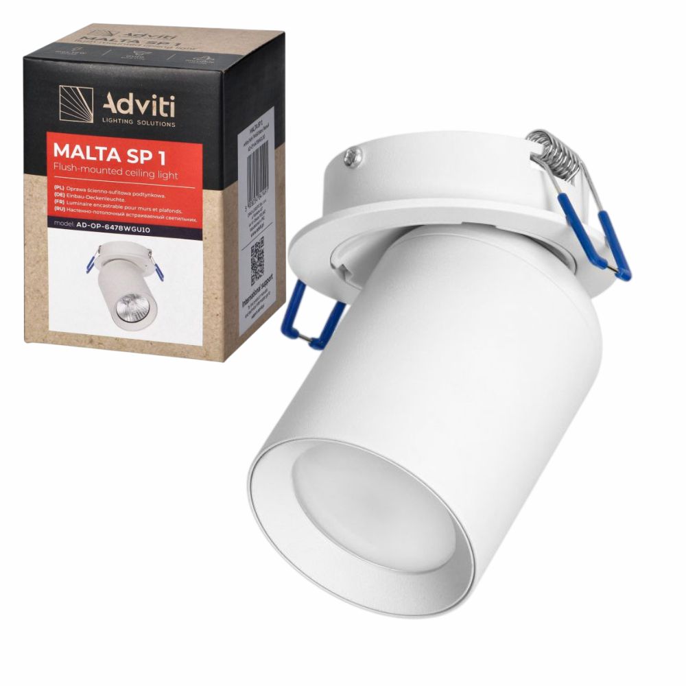 Candeeiro P/Lâmpada Led Teto/Parede Encastre Branco Advit - Tauu.pt