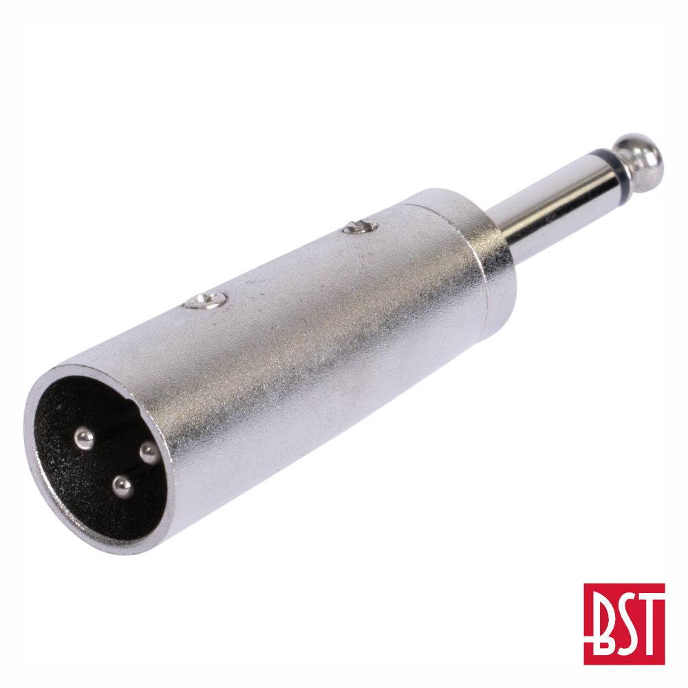 Ficha Adaptadora Xlr 3P Macho / Jack 6.35Mm Macho Mn Bst - Tauu.pt