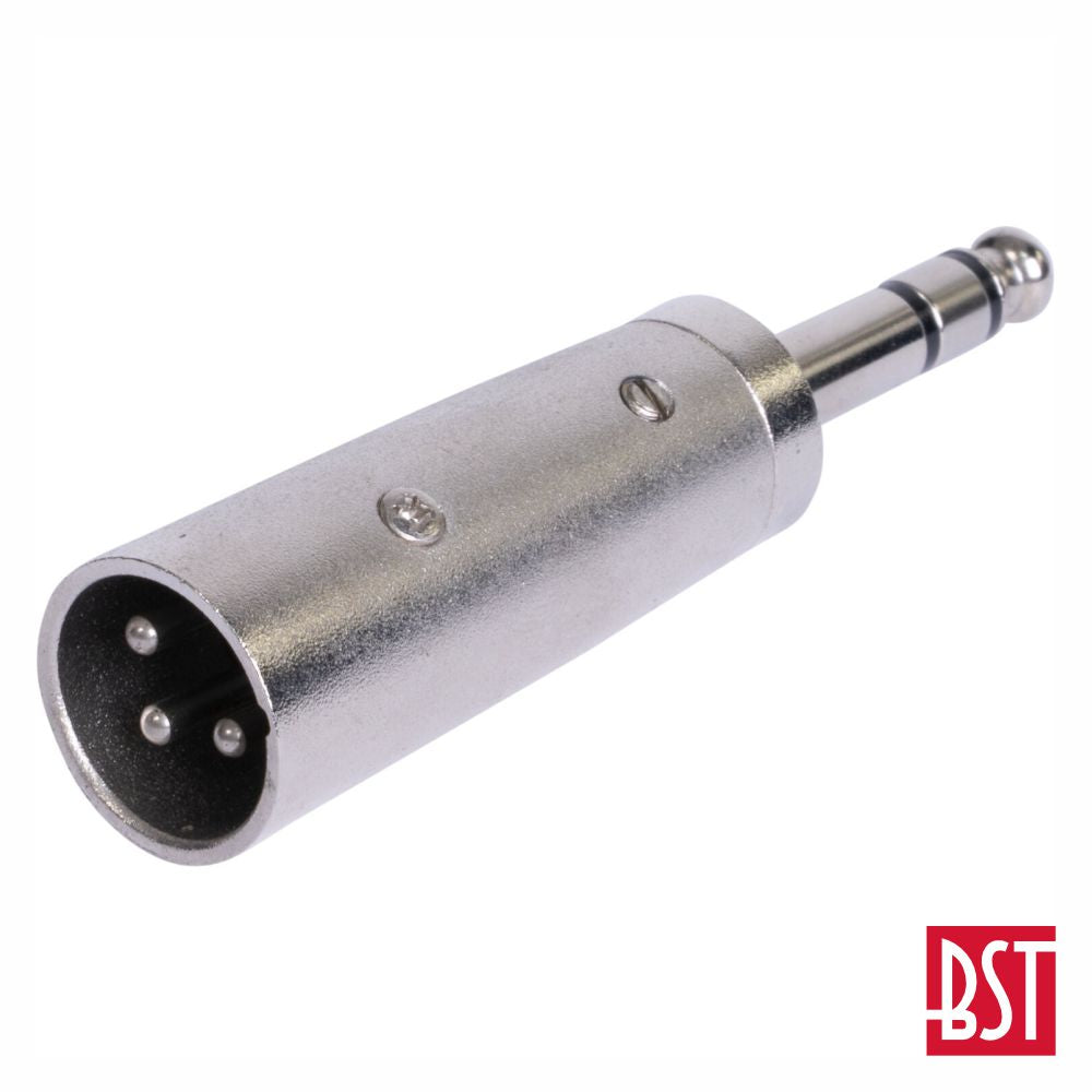 Ficha Adaptadora Xlr 3P Macho / Jack 6,35Mm Macho St Bst - Tauu,pt