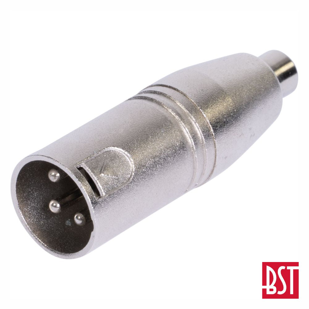 Ficha Adaptadora Xlr 3P Macho / Rca Fêmea Bst - Tauu.pt