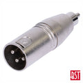 Ficha Adaptadora Xlr 3P Macho / Rca Macho Bst - Tauu,pt