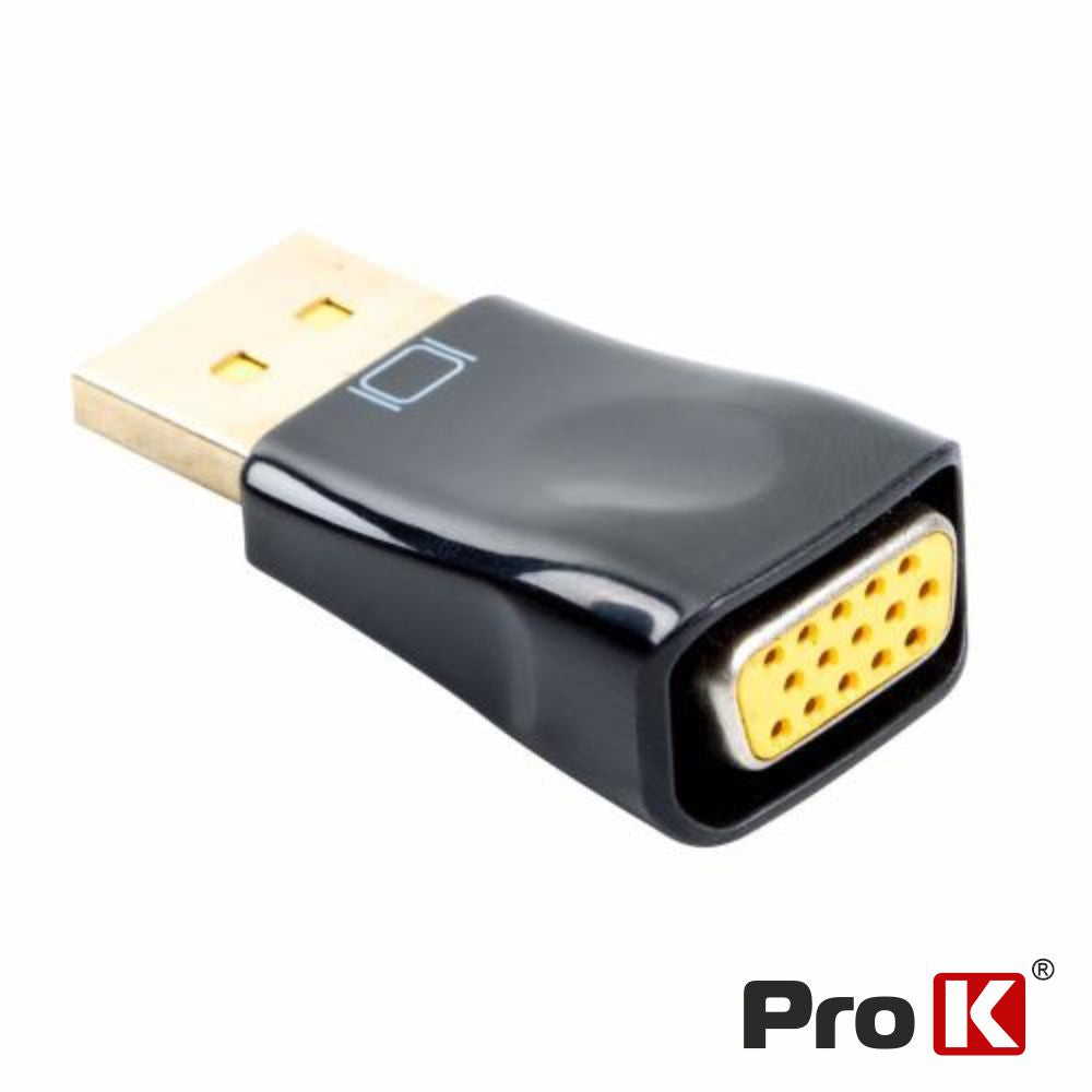 Ficha Adaptadora Displayport Macho / Vga Fêmea Prok - Tauu,pt