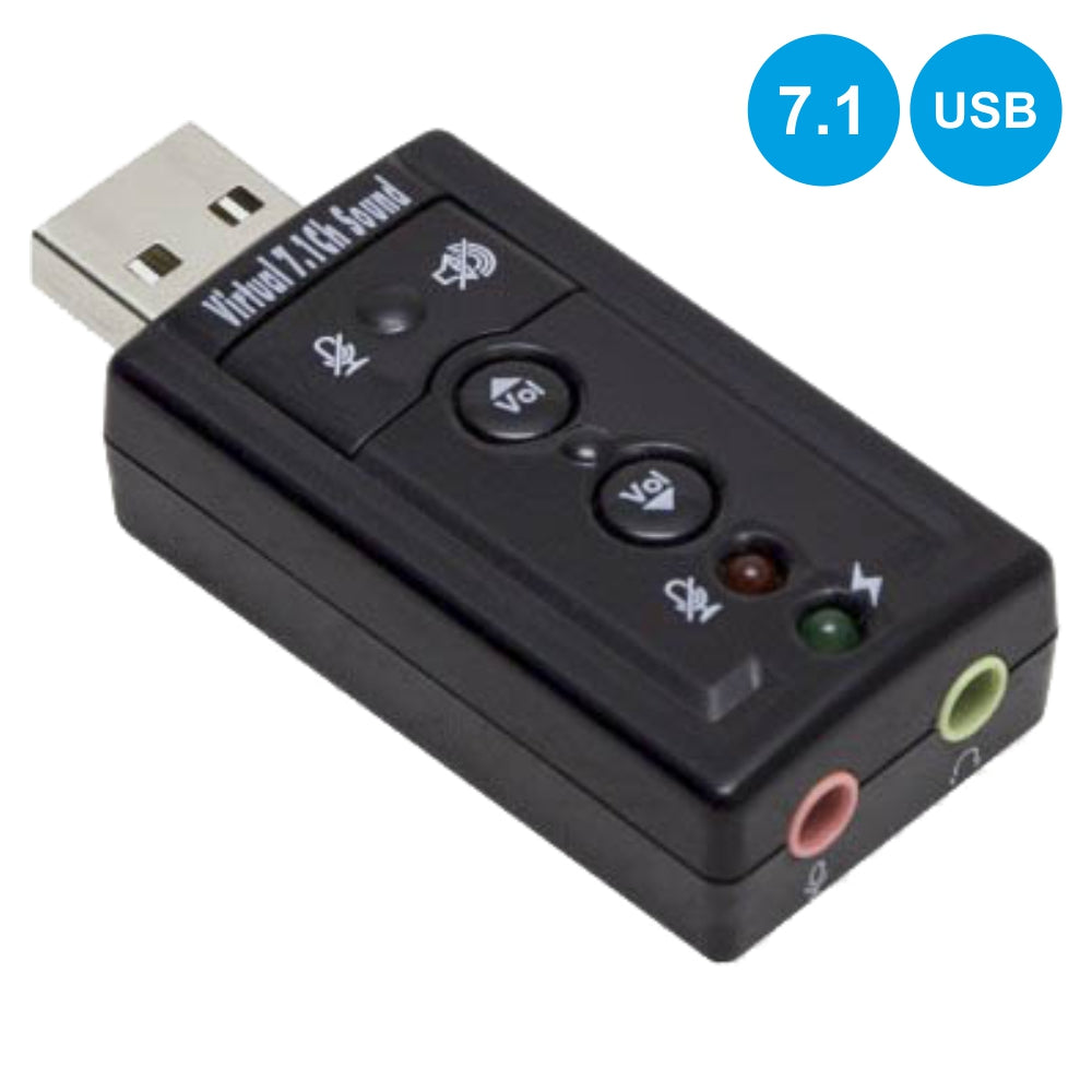 Placa De Som Usb 7.1 C/ 2 Fichas Jack - Tauu.pt