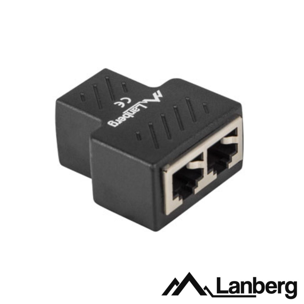 Ficha Adaptadora Rj45 Fêmea P/ 2 Rj45 Fêmea Lanberg - Tauu,pt