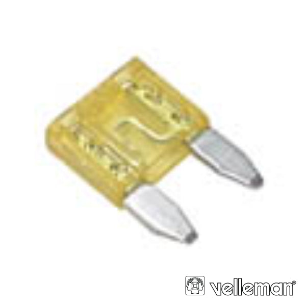 Fusível De Automóvel Mini 20A Amarelo Velleman - Tauu,pt